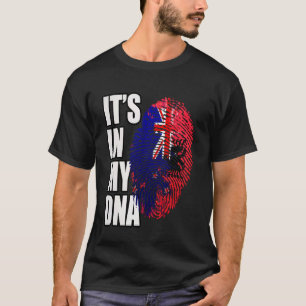 Albanese en Nieuw-Zeeland Mix DNA-erfgoedvlag T-shirt
