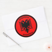 Albanese Erfgoed Embleem Ronde Sticker (Envelop)