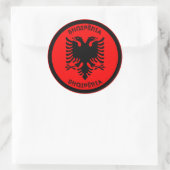 Albanese Erfgoed Embleem Ronde Sticker (Tas)