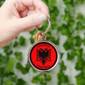 Albanese Erfgoed Embleem Sleutelhanger (Hand)