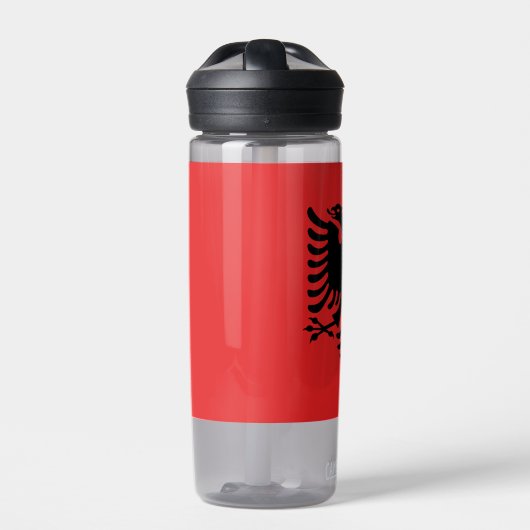 Albanese fles, patriottische Albanese vlag Waterfles (Voorkant)