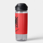 Albanese fles, patriottische Albanese vlag Waterfles (Achterkant)