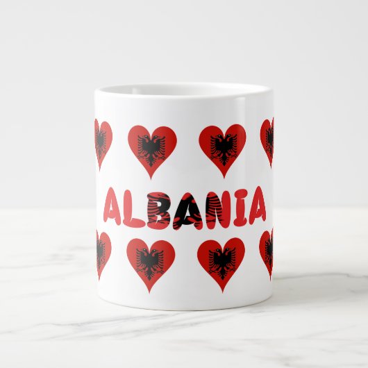 Albanese harten grote koffiekop (Voorkant)