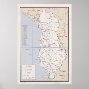Albanese kaart (1962)  Albanese atlas Poster