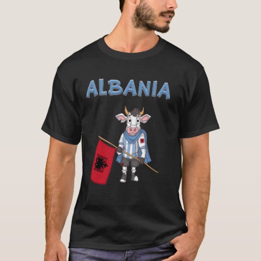 Albanese Koe Albanië Fan T-shirt (Voorkant)