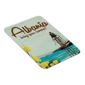Albanese landschap vintage reisposter. magneet (Rechterzijde)