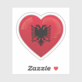 Albanese liefdesvlag sticker (Vel)