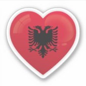 Albanese liefdesvlag sticker (Voorkant)