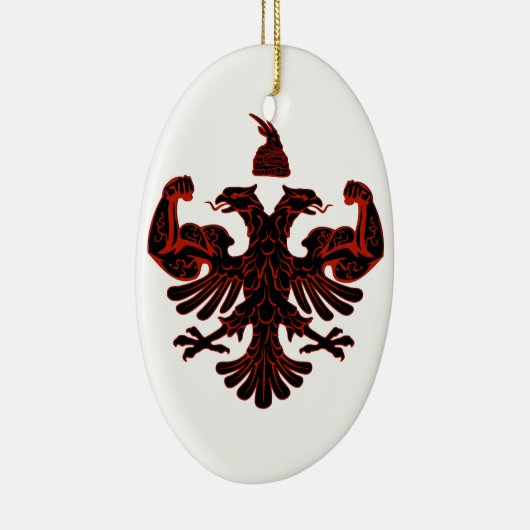 Albanese macht keramisch ornament (Rechts)