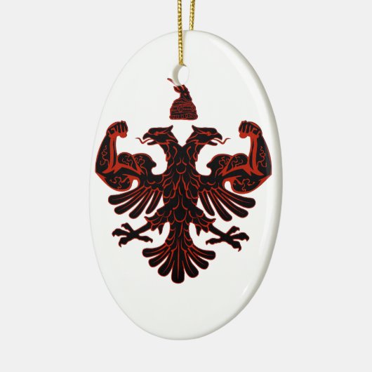 Albanese macht keramisch ornament (Links)