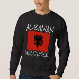 Albanese Meisjes Rock Trots Om Albanees Adelaar Al Trui
