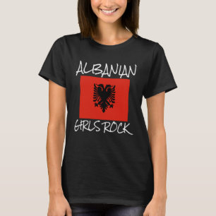 Albanese Meisjes Rock Trots Om Albanese Adelaar Al T-shirt