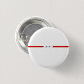 Albanese minimalistische vlag ronde button 3,2 cm (Voorkant /achterkant)