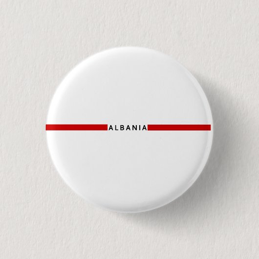 Albanese minimalistische vlag ronde button 3,2 cm (Voorkant)