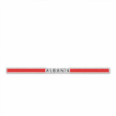 Albanese minimalistische vlag sticker (Voorkant)