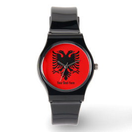 Albanese nationale vlag horloge
