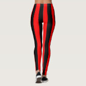 Albanese nationale vlagkleuren - verticale streep leggings (Achterkant)