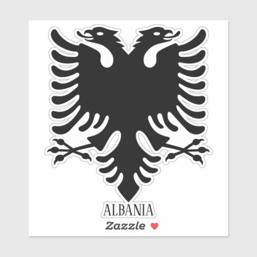 Albanese nationale wapenschild patriottisch sticker (Vel)