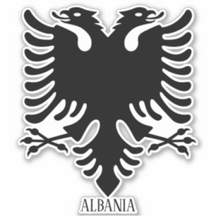 Albanese nationale wapenschild patriottisch sticker