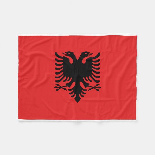 Albanese nationale wereldvlag fleece deken (Voorkant (Horizontaal))