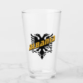 Albanese patriotpartij en Albanese vlag Glas (Voorkant)