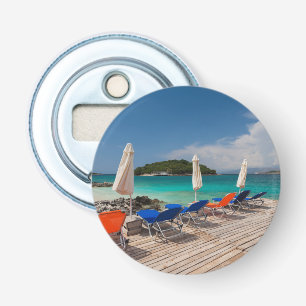 Albanese Rivièra, Ksamil, stad strandpromenade Button Flesopener