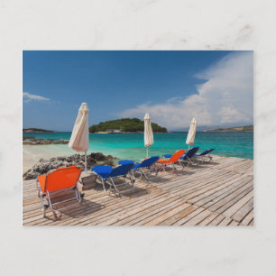 Albanese Riviera, Ksamil, stad waterkant Briefkaart