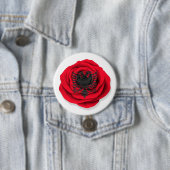 Albanese Roos Vlag op wit Ronde Button 7,6 Cm (In situ)