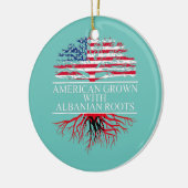 Albanese Roots-Amerikaanse vlag Albanië Keramisch Ornament (Links)