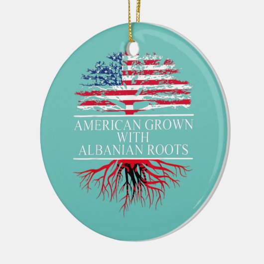Albanese Roots-Amerikaanse vlag Albanië Keramisch Ornament (Links)