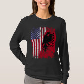 ALBANESE ROOTS Rode Adelaar Half Amerikaans ALBANI T-shirt (Voorkant)