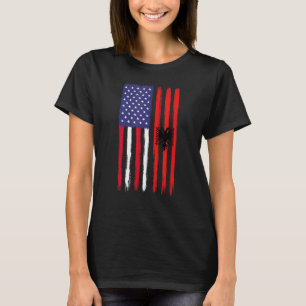 Albanese rots halve Amerikaans vlagpatriottisch Al T-shirt
