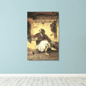 Albanese Sentinel Resting (Arnaueti) (olie op canv Canvas Afdruk (Insitu (Houten vloer))