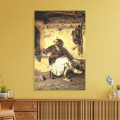 Albanese Sentinel Resting (Arnaueti) (olie op canv Canvas Afdruk (Insitu (Woonkamer))