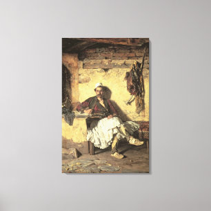 Albanese Sentinel Resting (Arnaueti) (olie op canv Canvas Afdruk