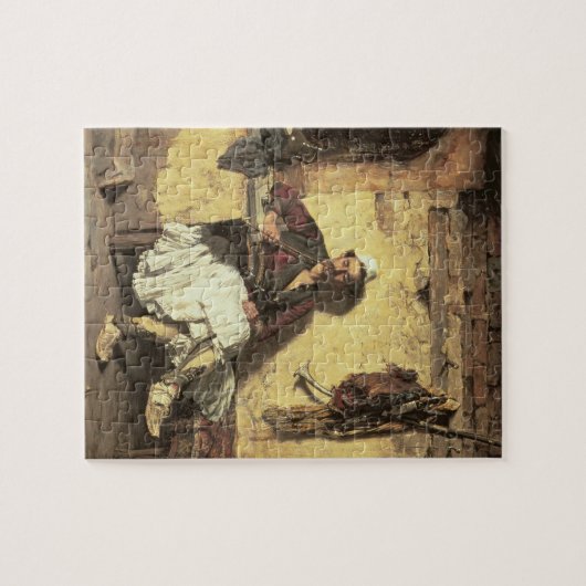 Albanese Sentinel Resting (Arnaueti) (olie op canv Legpuzzel (Horizontaal)