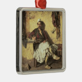 Albanese Sentinel Resting (Arnaueti) (olie op canv Metalen Ornament (Rechts)