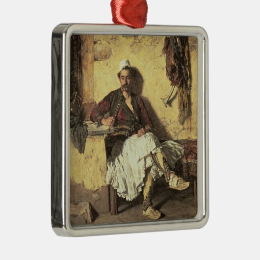 Albanese Sentinel Resting (Arnaueti) (olie op canv Metalen Ornament (Rechts)