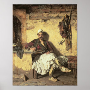 Albanese Sentinel Resting (Arnaueti) (olie op canv Poster