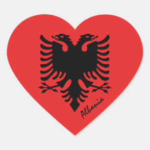 Albanese sticker, hart, patriottische Albanese vla Hart Sticker