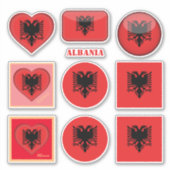 Albanese stickers & Albanese vlag, Hart /sport (Voorkant)