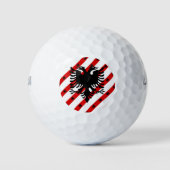 Albanese strepen vlag golfballen (Voorkant)