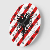 Albanese strepen vlag grote klok (Hoek)