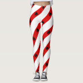 Albanese strepen vlag leggings (Voorkant)