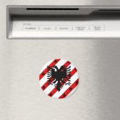 Albanese strepen vlag magneet (Insitu (Vaatwasser))