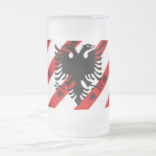 Albanese strepen vlag matglas bierpul