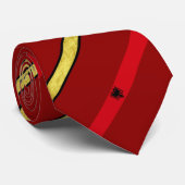 Albanese strepen vlag stropdas (Opgerold)