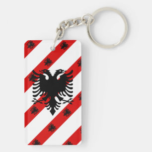 Albanese strepenvlag sleutelhanger
