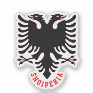 Albanese Tweekoppige Adelaar Sticker