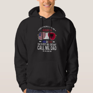 Albanese vader vaders Dag Papa Albanees Amerikaans Hoodie